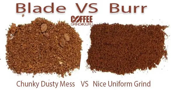 blade grinder vs burr grinder comparison between grinds.