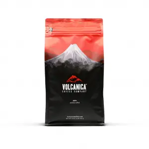 volcanica dark roast coffee bag