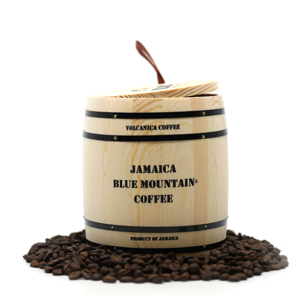 8oz. Volcanica Jamaican Blue Mountain Coffee in Barrel