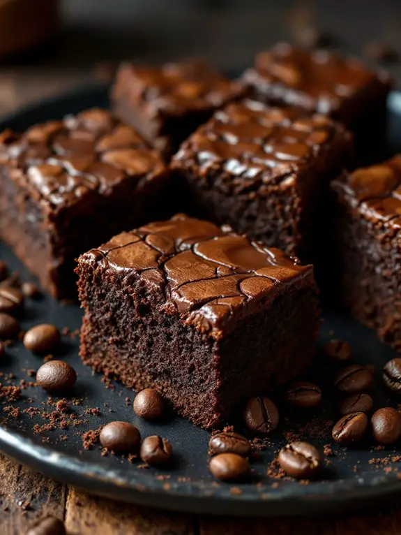 rich chocolatey coffee brownies